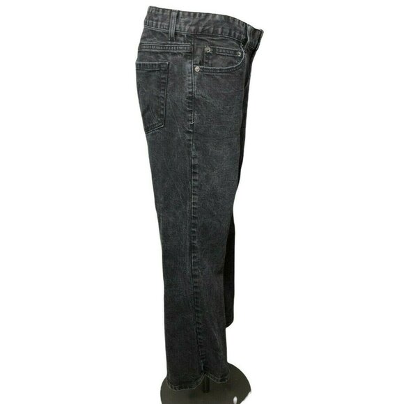 Madison Jeanswear Black Denim Jeans Trousers Womens 12 Pants Flared Distressed - Picture 8 of 10